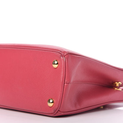 Prada Saffiano Small Galleria Double Zip Tote Fuxia 7 of 12
