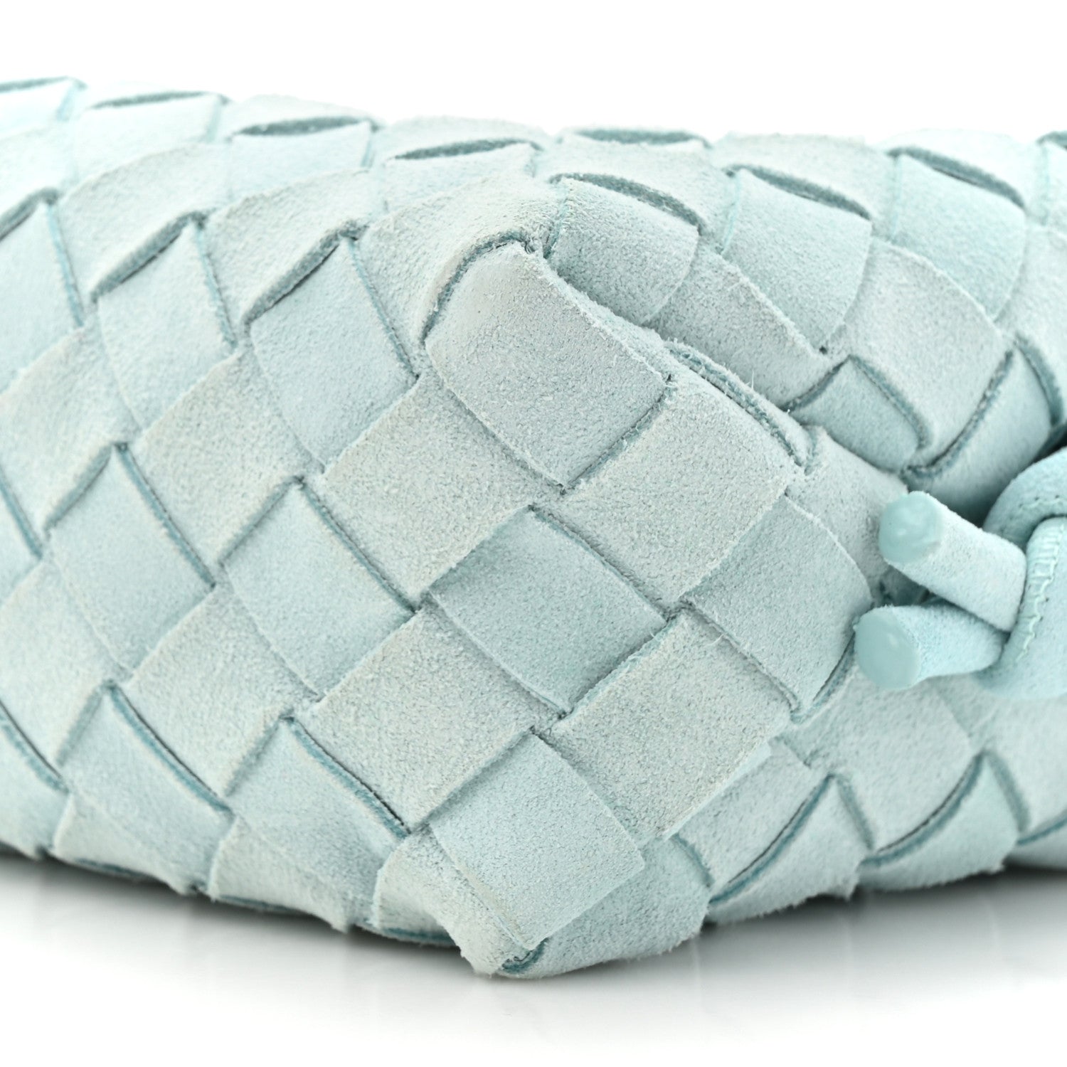 Bottega Veneta Suede Intrecciato Loop Camera Bag Teal 8 of 9