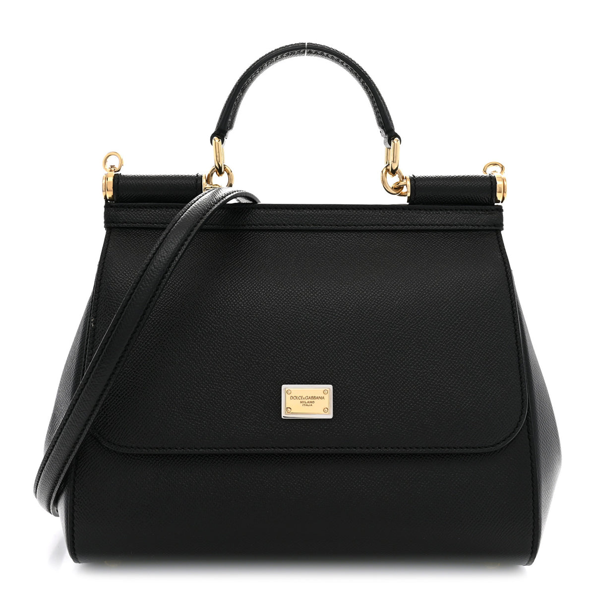 Dolce & Gabbana Dauphine Small Miss Sicily Satchel Black 1 of 10