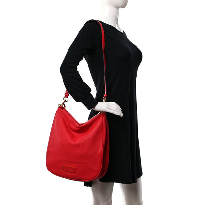 Marc Jacobs Pebbled Calfskin Too Hot To Handle Hobo Red 2 of 11