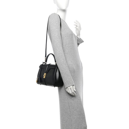 Celine Satinated Calfskin Small 16 Top Handle Bag Black 2 of 10