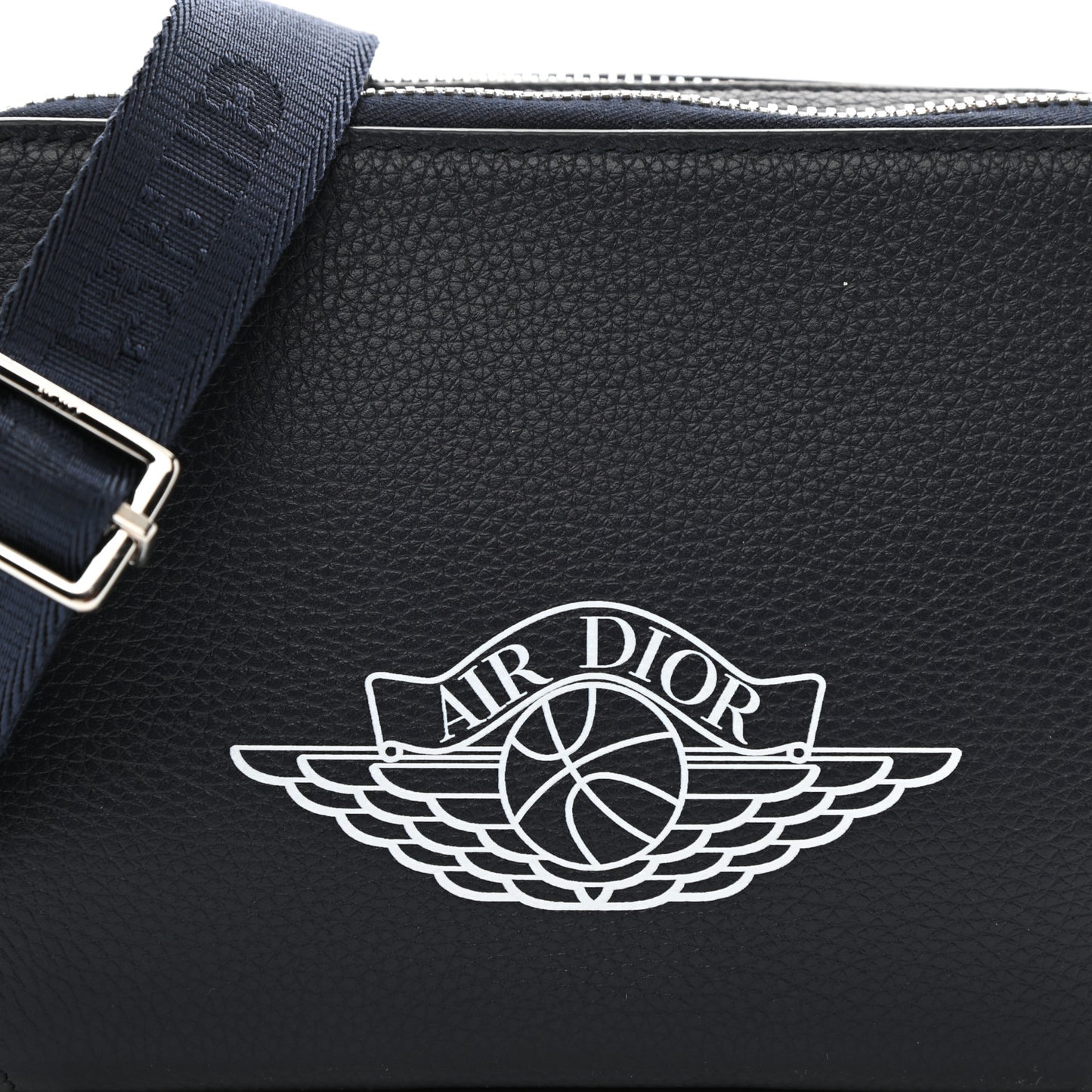X AIR JORDAN Grained Calfskin Crossbody Blue