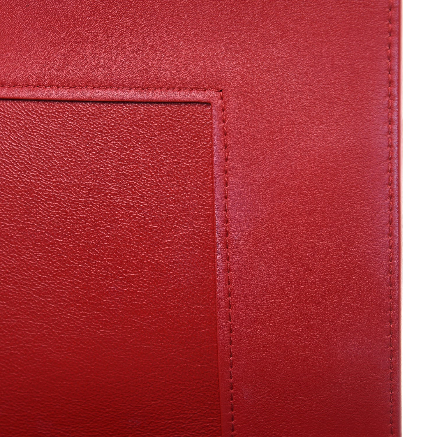 Celine Shiny Smooth Calfskin Medium Frame Shoulder Bag Poppy Red Clay 13 of 15