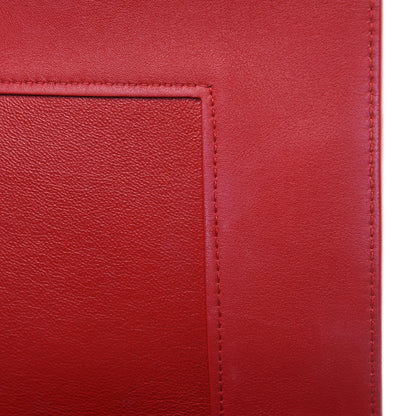 Celine Shiny Smooth Calfskin Medium Frame Shoulder Bag Poppy Red Clay 13 of 15