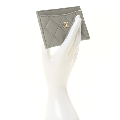 Chanel Lambskin Quilted Card Holder Grey 2 of 11