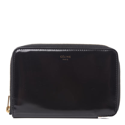Celine Spazzolato Calfskin Zip Around Multifunction Wallet Black 1 of 9