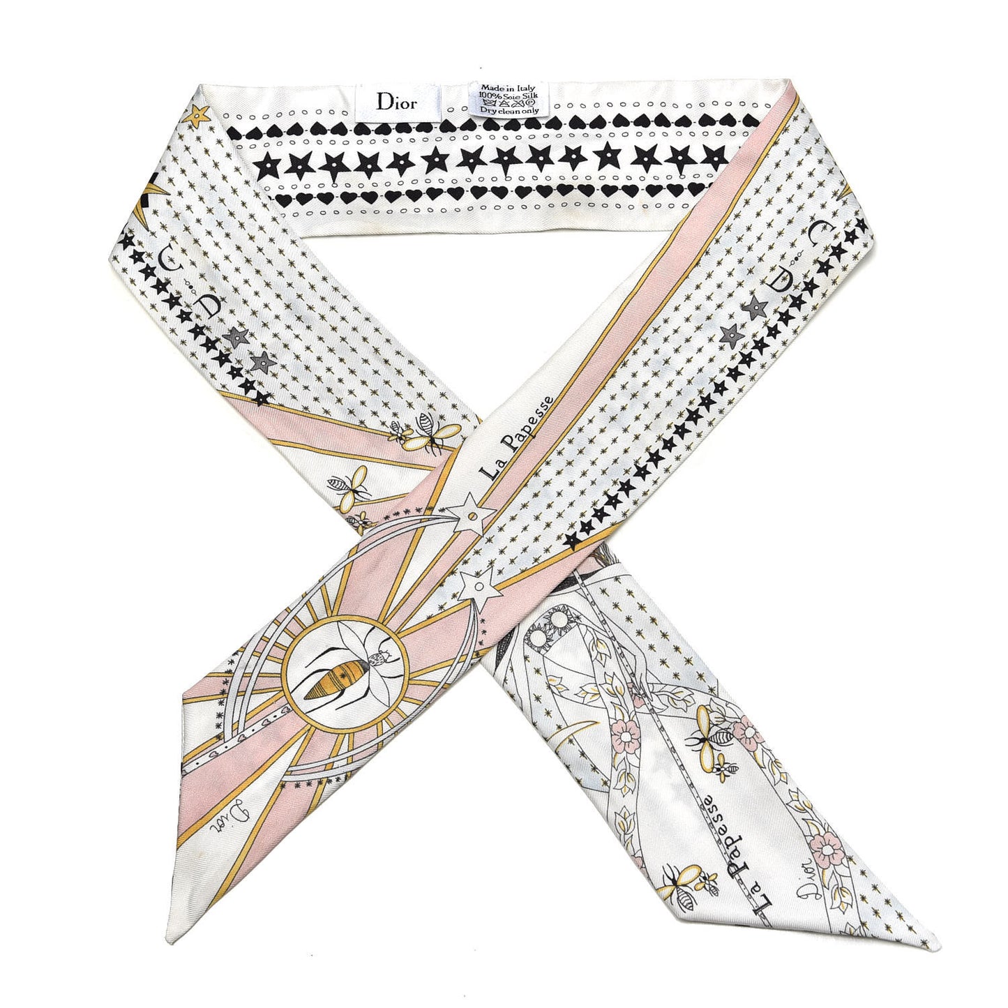 Silk High Priestess Tarot Mitzah Scarf Off White