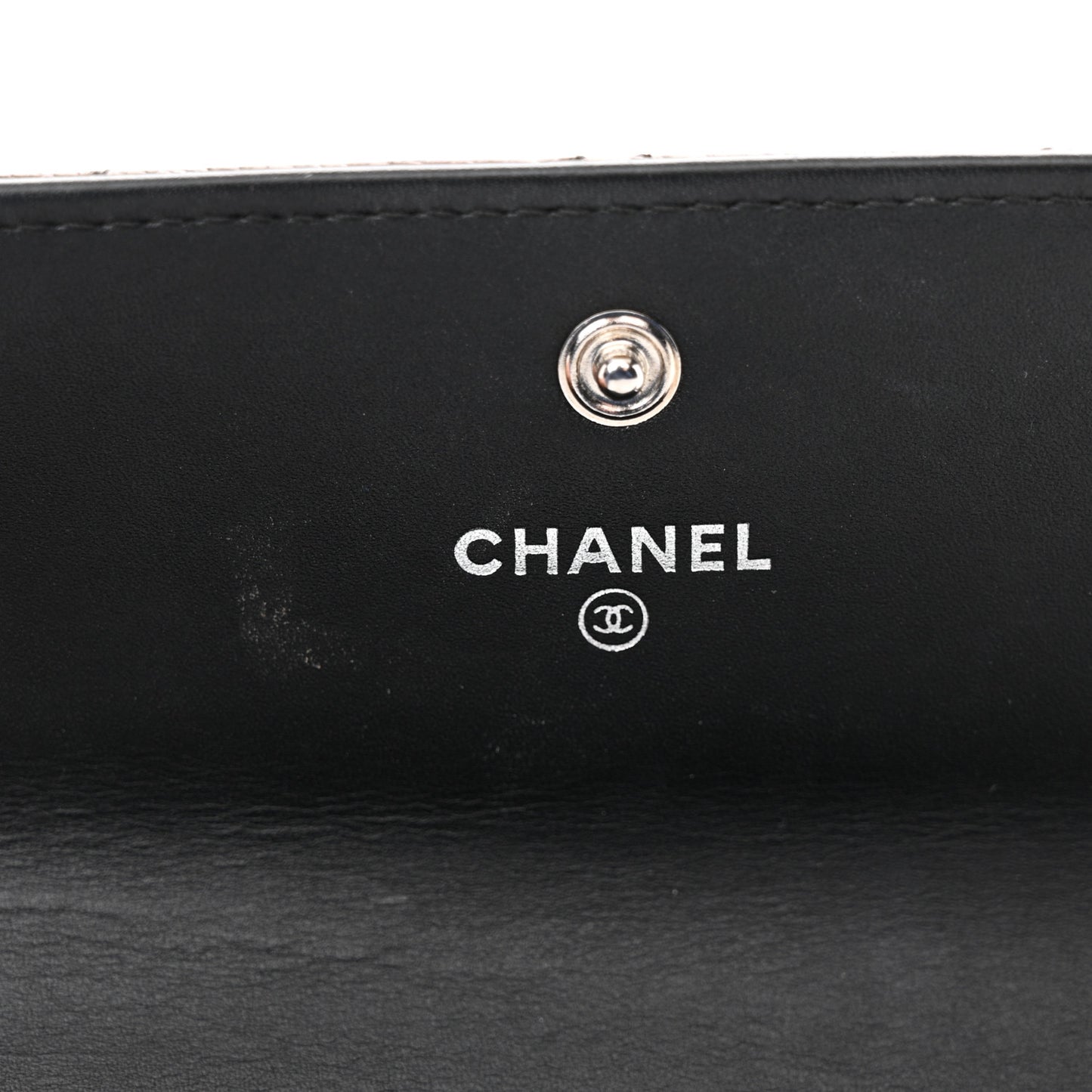 Caviar Quilted Reissue Flap Card Holder Black