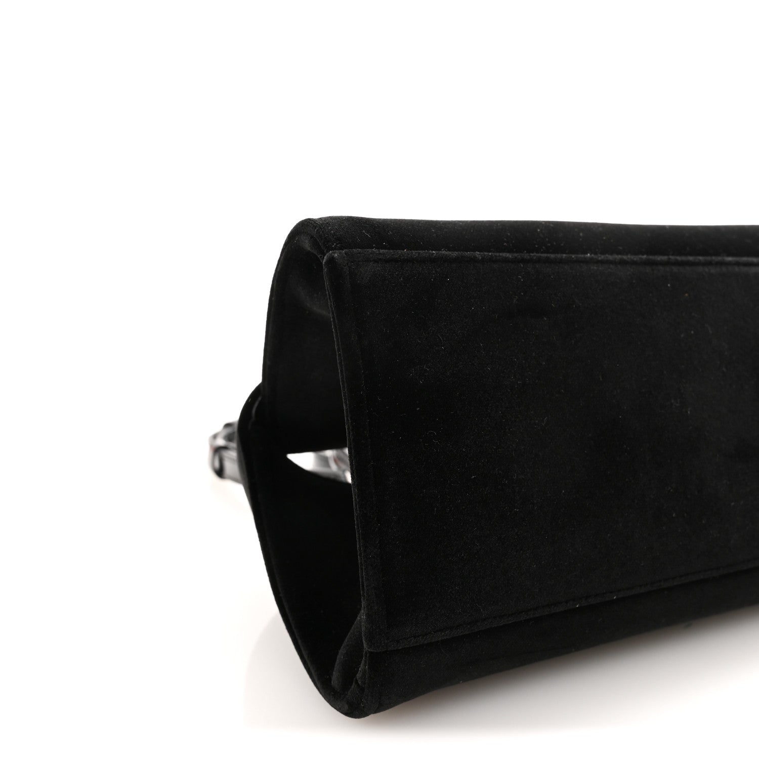 Salvatore Ferragamo Velvet Strass XS Hug Bag Black 8 of 9