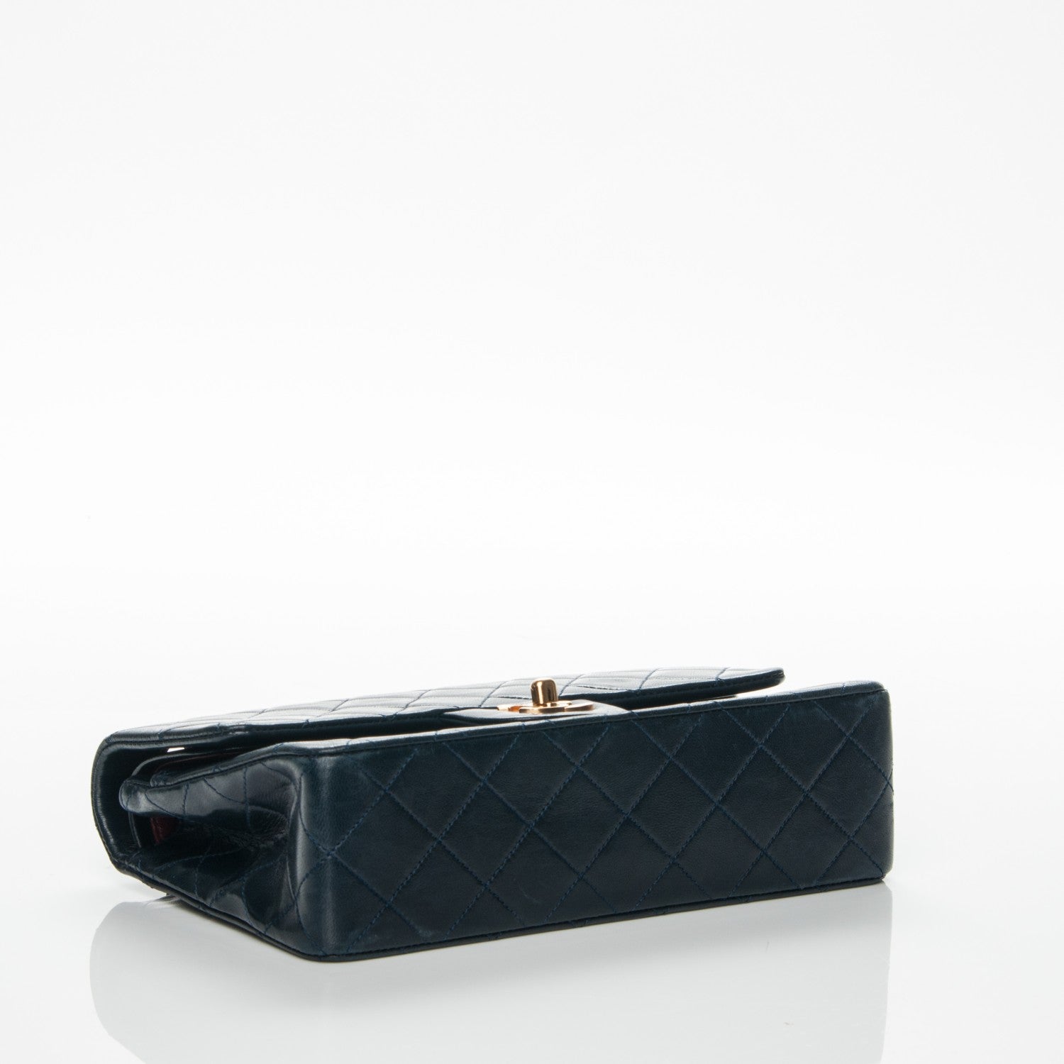 Chanel Lambskin Quilted Small Double Flap Navy 4 of 8