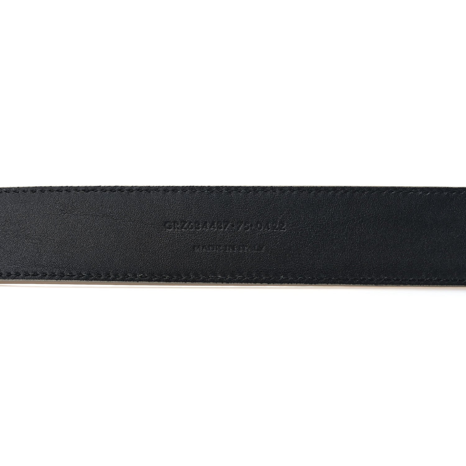 Saint Laurent Smooth Calfskin Monogram Square Buckle Belt 75 30 Dark Beige 5 of 5