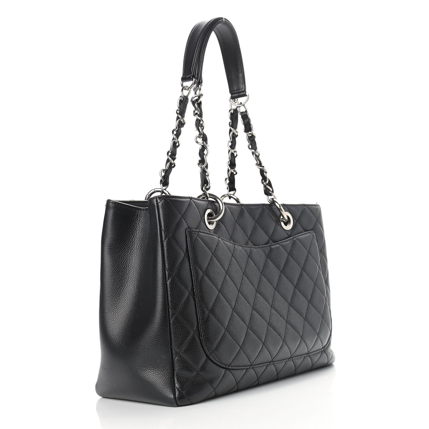 Caviar Quilted Grand Shopping Tote GST Black