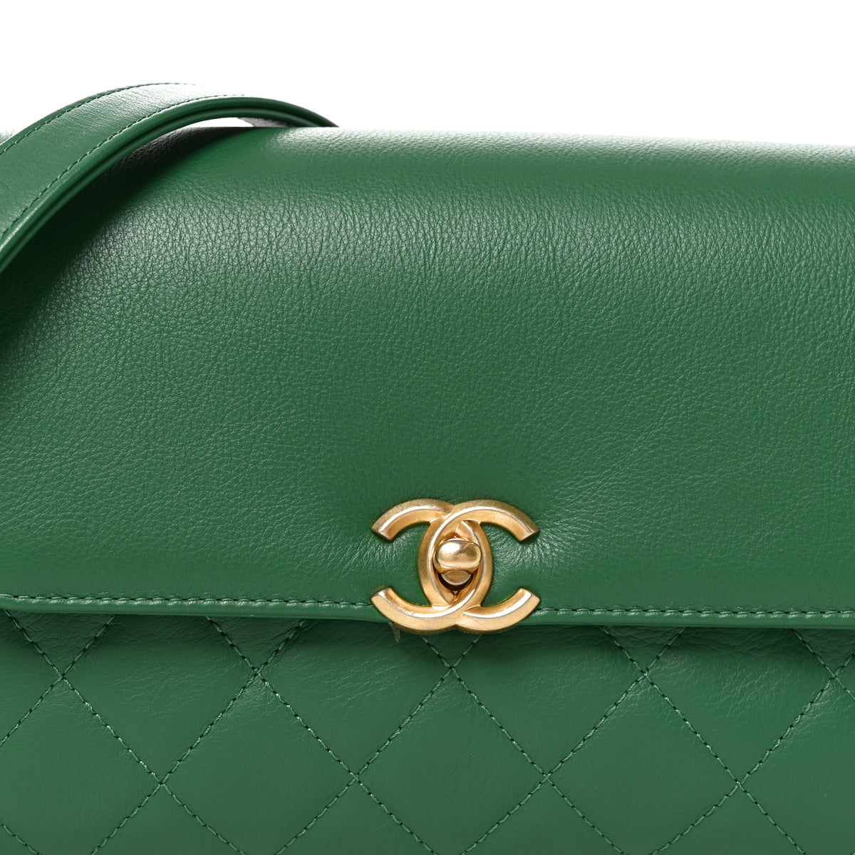 Chanel Calfskin Quilted Flap Green 8 of 11
