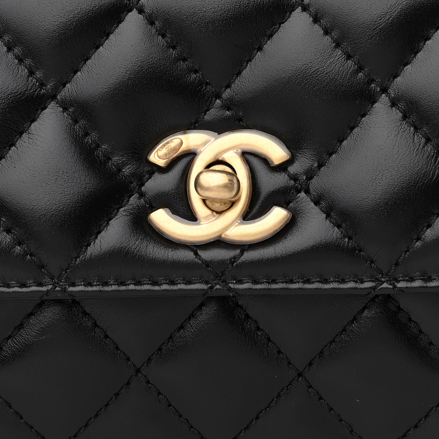 Chanel Calfskin Quilted Mini Coco Handle Flap Black 8 of 11