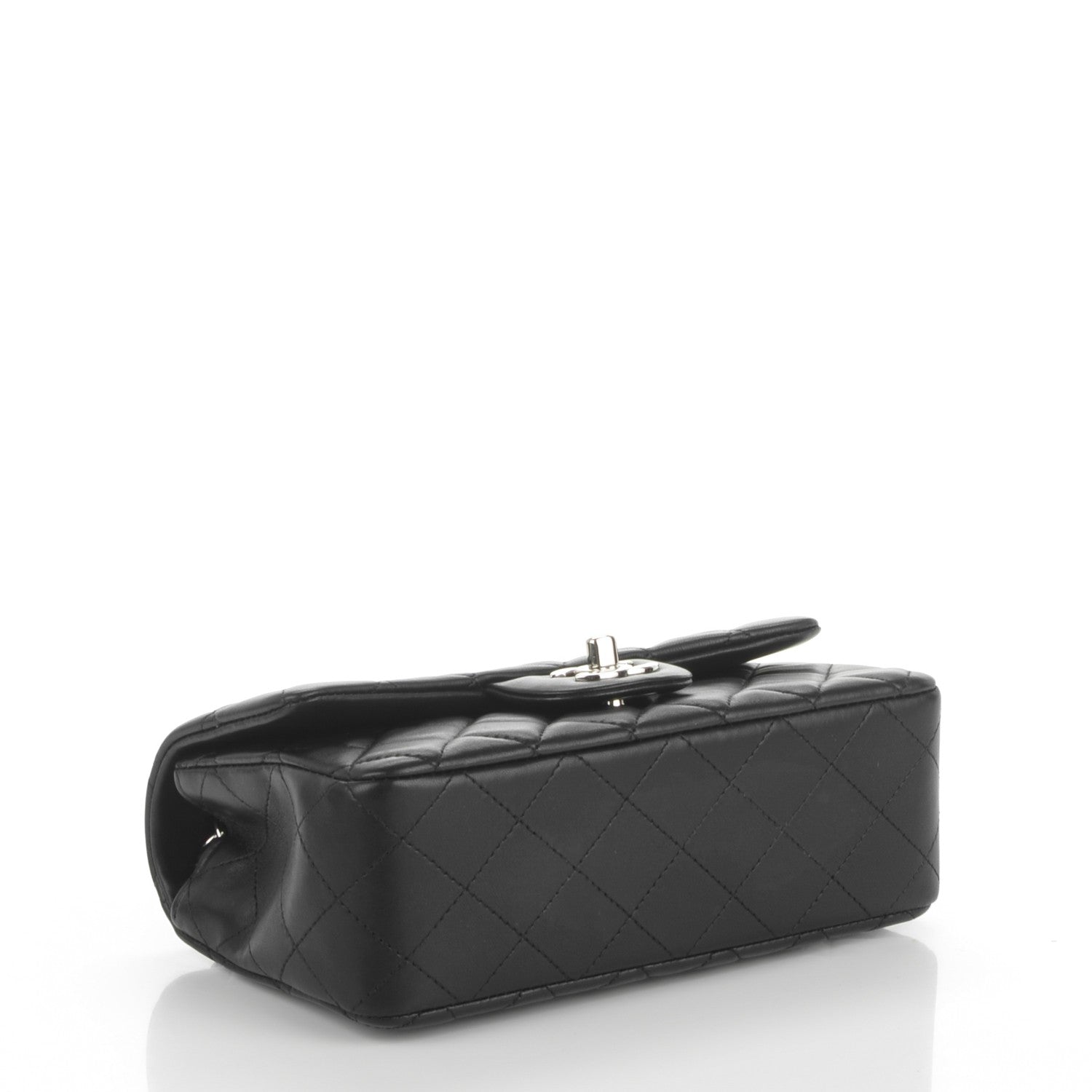 Chanel Lambskin Quilted Mini Rectangular Flap Black 4 of 8