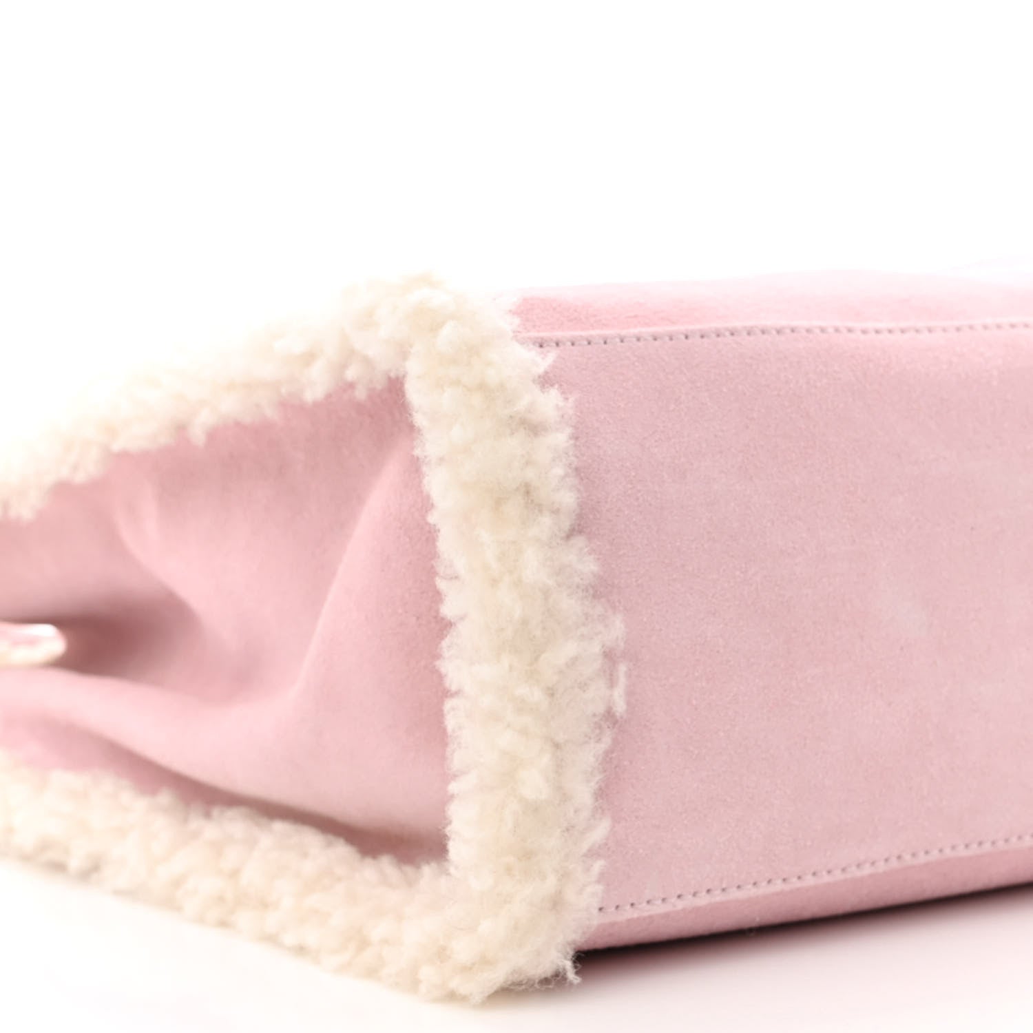 Telfar X UGG Suede Shearling Medium Shopping Bag Pink 10 of 11