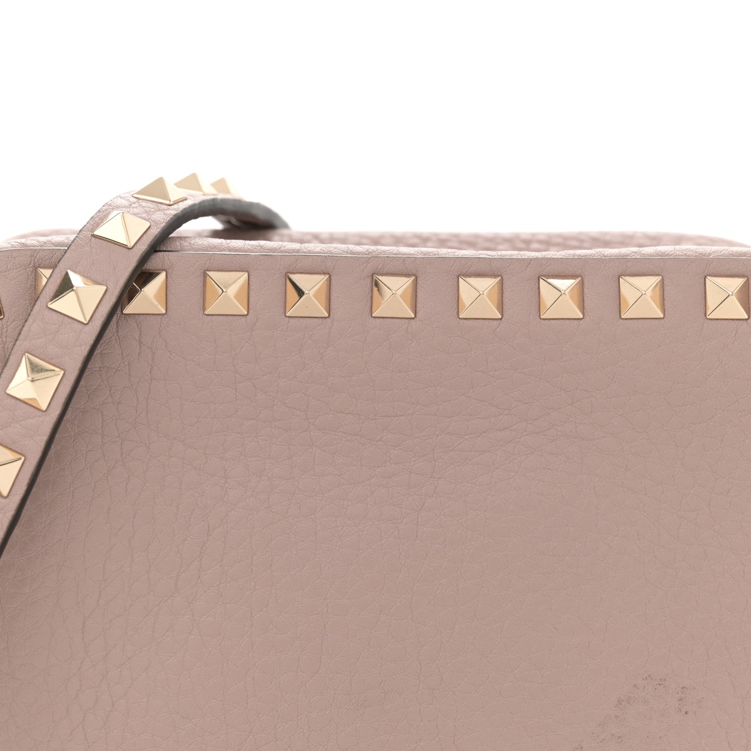 Valentino Garavani Pebbled Calfskin Rockstud Camera Crossbody Bag Poudre 7 of 11