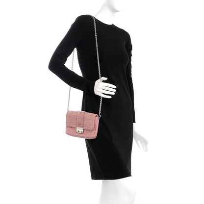 Christian Dior Lambskin Cannage New Lock Pouch Magnolia 2 of 13