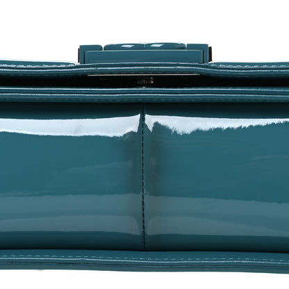 Chanel Patent Calfskin Quilted New Medium Plexiglass Boy Flap Turquoise 11 of 11