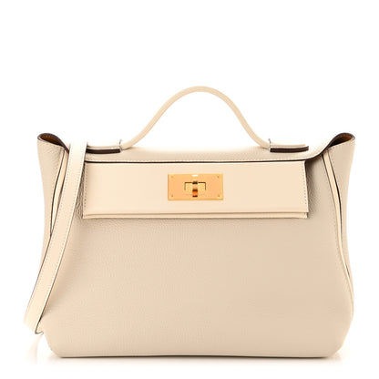 Hermes Taurillon Maurice Swift 24/24 29 Craie Nata Sesame 1 of 11