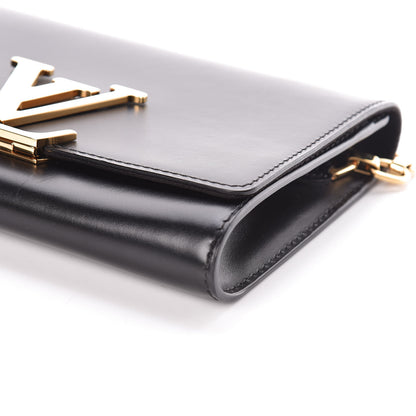 Louis Vuitton Calfskin Chain Louise MM Black 6 of 9