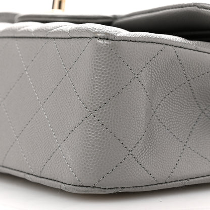 Chanel Caviar Quilted Small Double Flap Grey 10 of 11