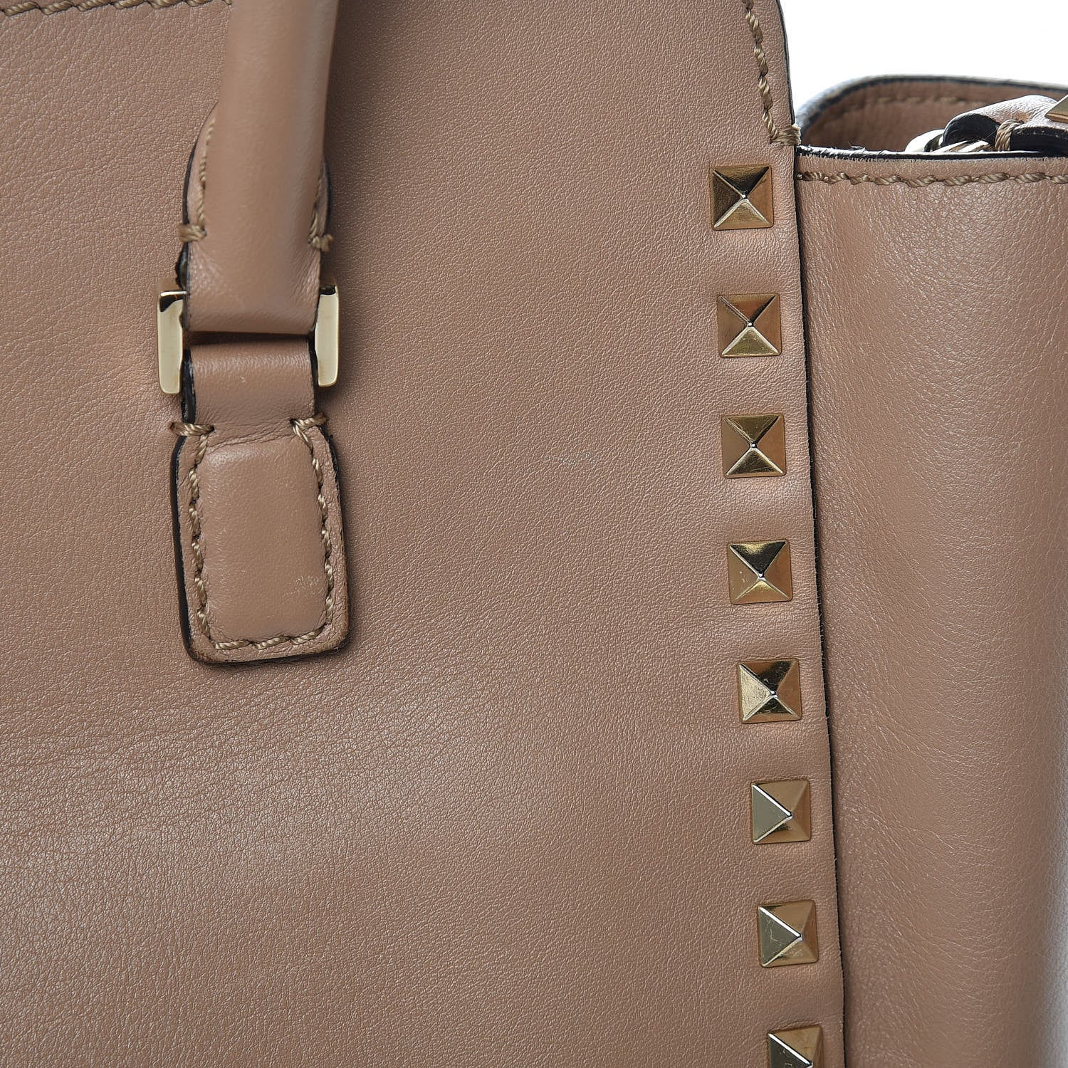 Valentino Garavani Vitello Rockstud Double Handle Tote Alpaca 11 of 14