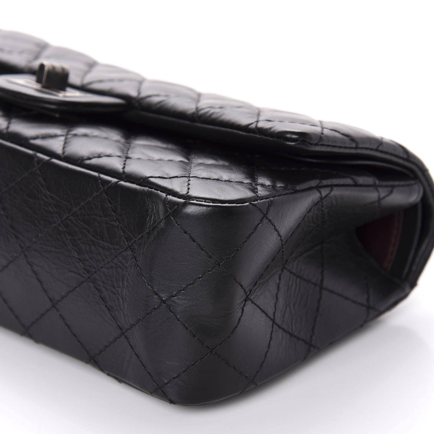 Chanel Aged Calfskin Quilted 2.55 Reissue 225 Flap Black 7 of 10