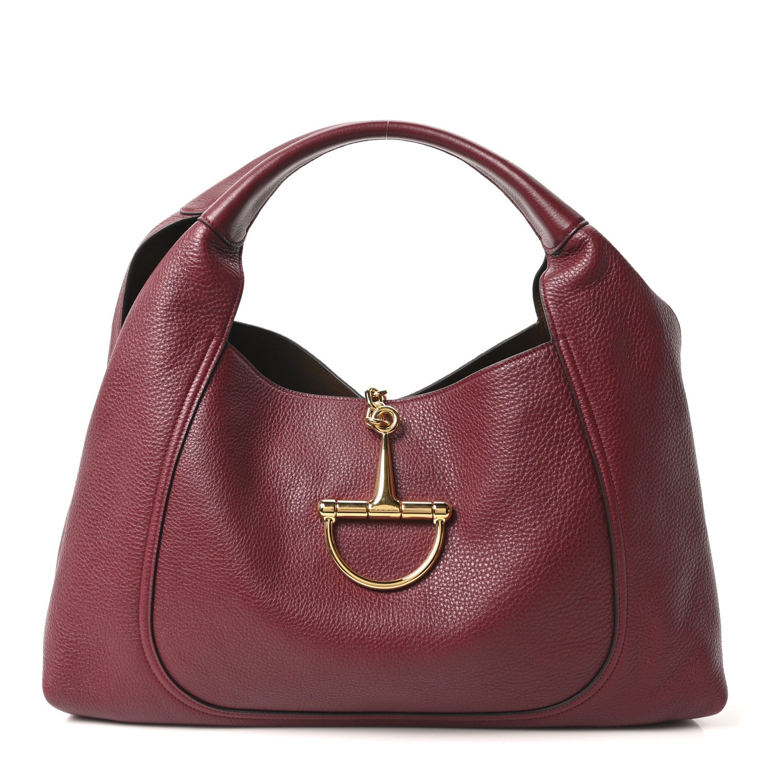 Gucci Grained Calfskin Softbit Maxi Shoulder Bag Rosso Ancora Red 1 of 10