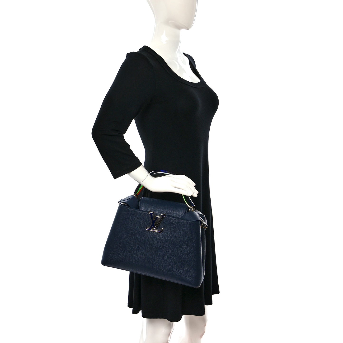 Taurillon Resin Capucines Murano MM Midnight Blue