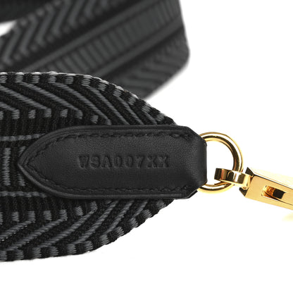 Hermes Toile Swift 50mm Sangle Cavale Shoulder Strap Black Gris Misty 5 of 5