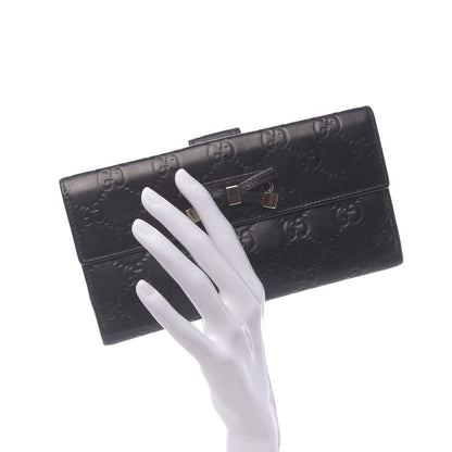 Gucci Guccissima Princy Continental Wallet Black 2 of 9