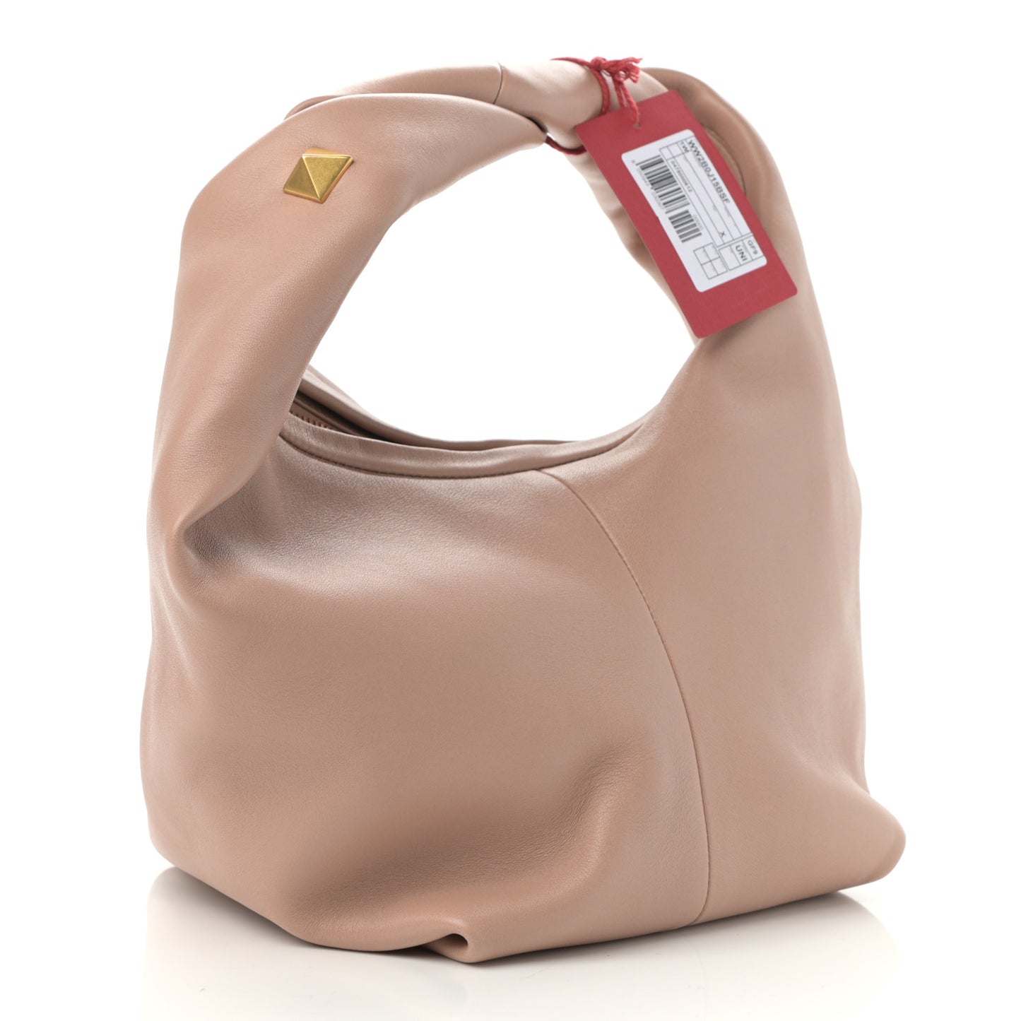Nappa Small Roman Stud Hobo Rose Cannelle