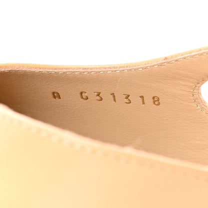 Chanel Lambskin Grosgrain Cap Toe CC Slingback Pumps 38 Beige Black 10 of 11