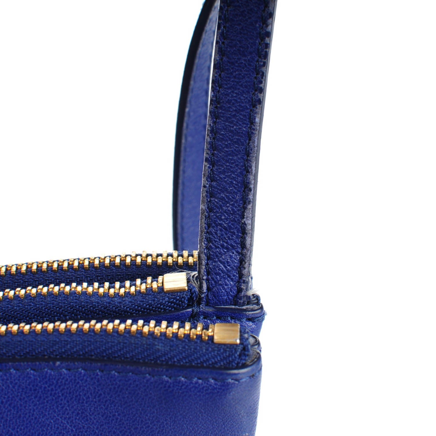 Celine Lambskin Large Trio Crossbody Bag Indigo 5 of 8
