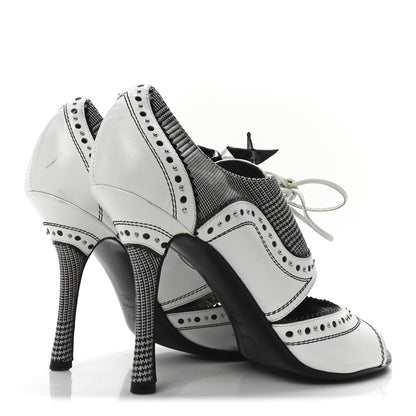 Christian Dior Calfskin Houndstooth Spectadior Pumps 39.5 White Black 5 of 8