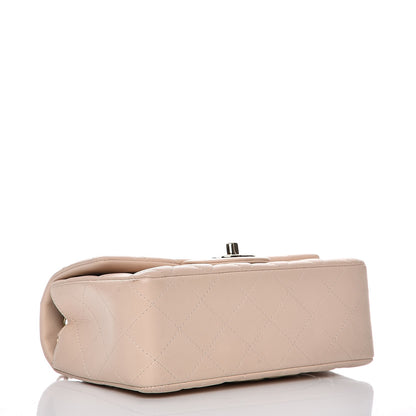 Chanel Lambskin Quilted Mini Rectangular Flap Light Beige 4 of 12