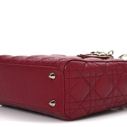 Christian Dior Lambskin Cannage Small My ABCDior Lady Dior Red 10 of 12