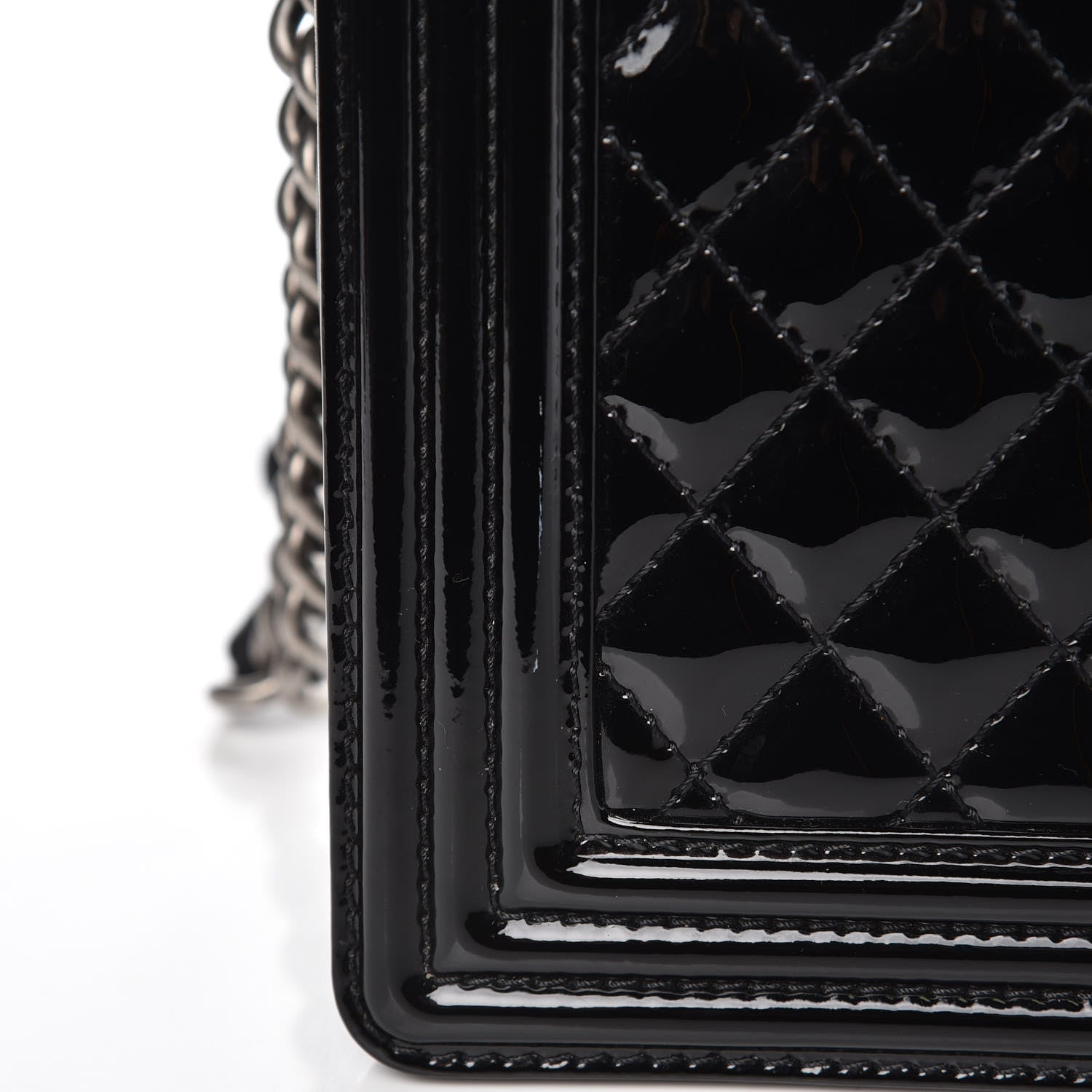 Chanel Patent Quilted Large Boy Flap Black 11 of 14