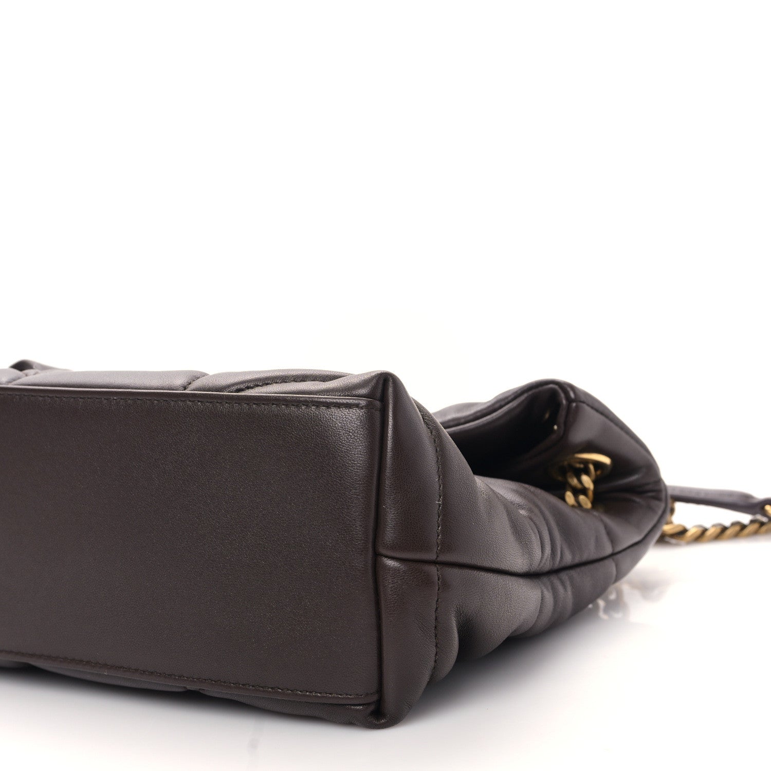 Saint Laurent Lambskin Quilted Small Loulou Puffer Monogram Chain Satchel Dark Ganache 8 of 8