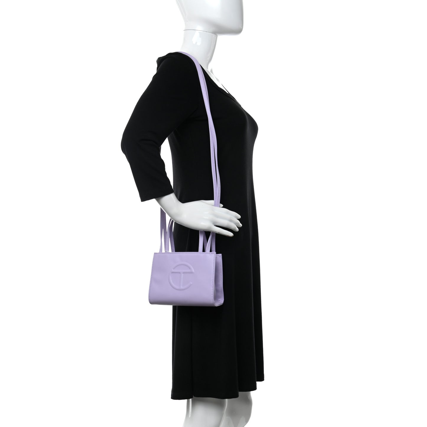 Vegan Leather Small Shopping Bag Lavender