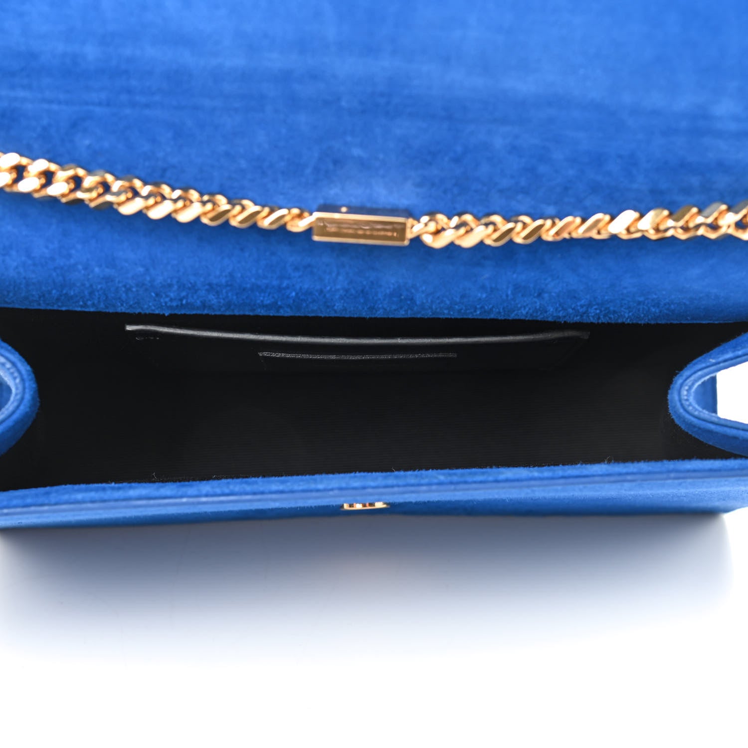 Saint Laurent Suede Medium Classic Monogram Kate Tassel Satchel Royal Blue 5 of 8