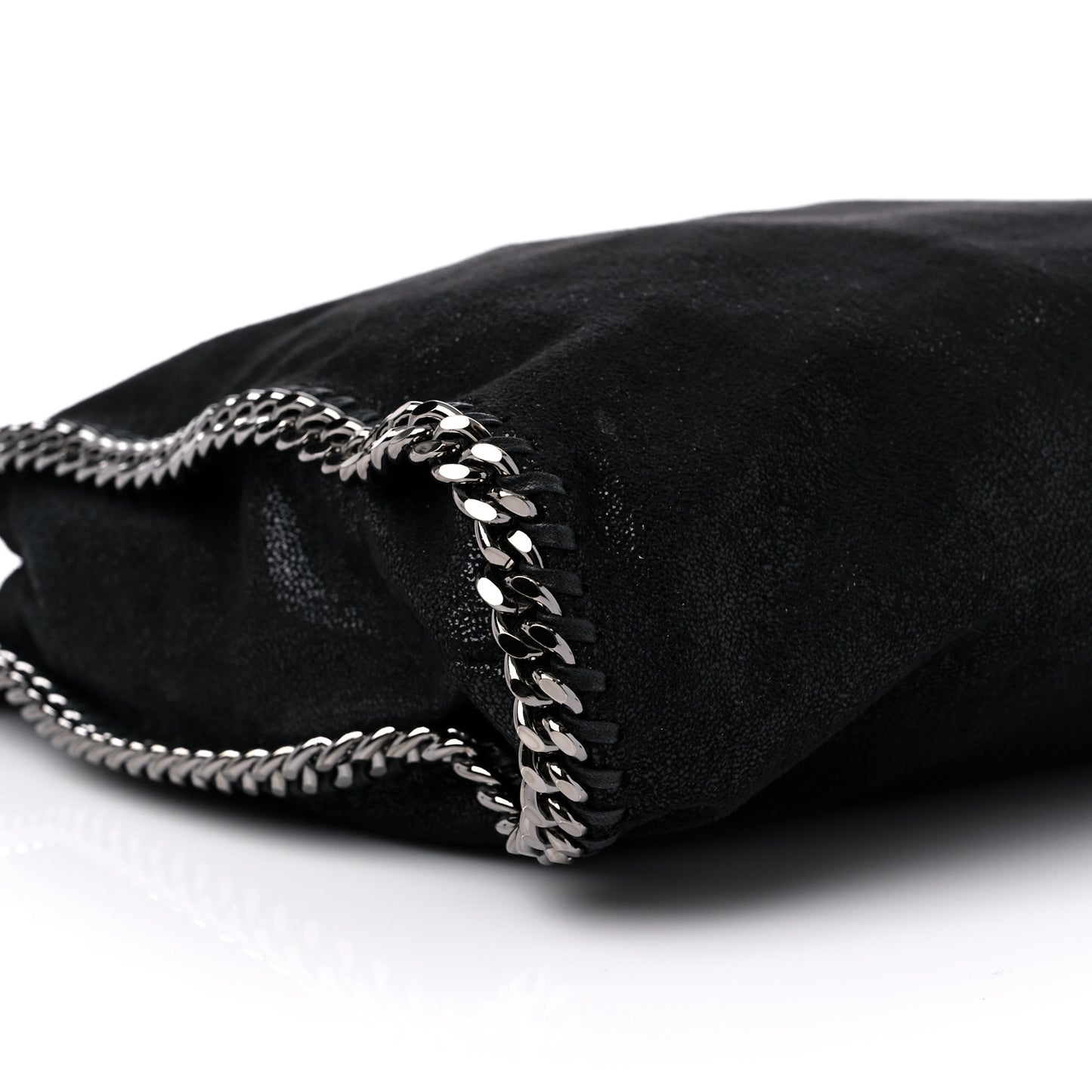 Shaggy Deer Small Falabella Fold Over Tote Black
