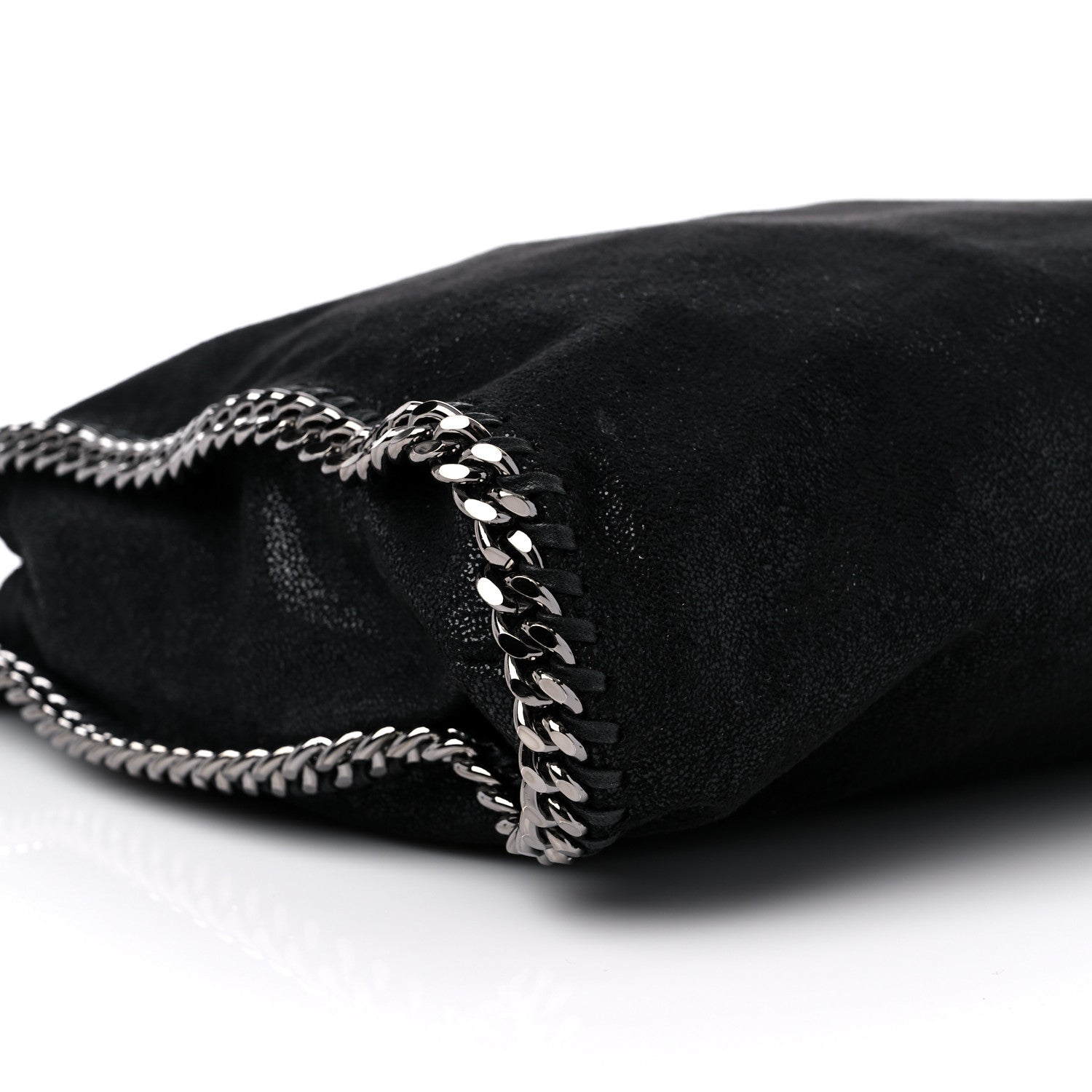 Stella McCartney Shaggy Deer Small Falabella Fold Over Tote Black 7 of 11