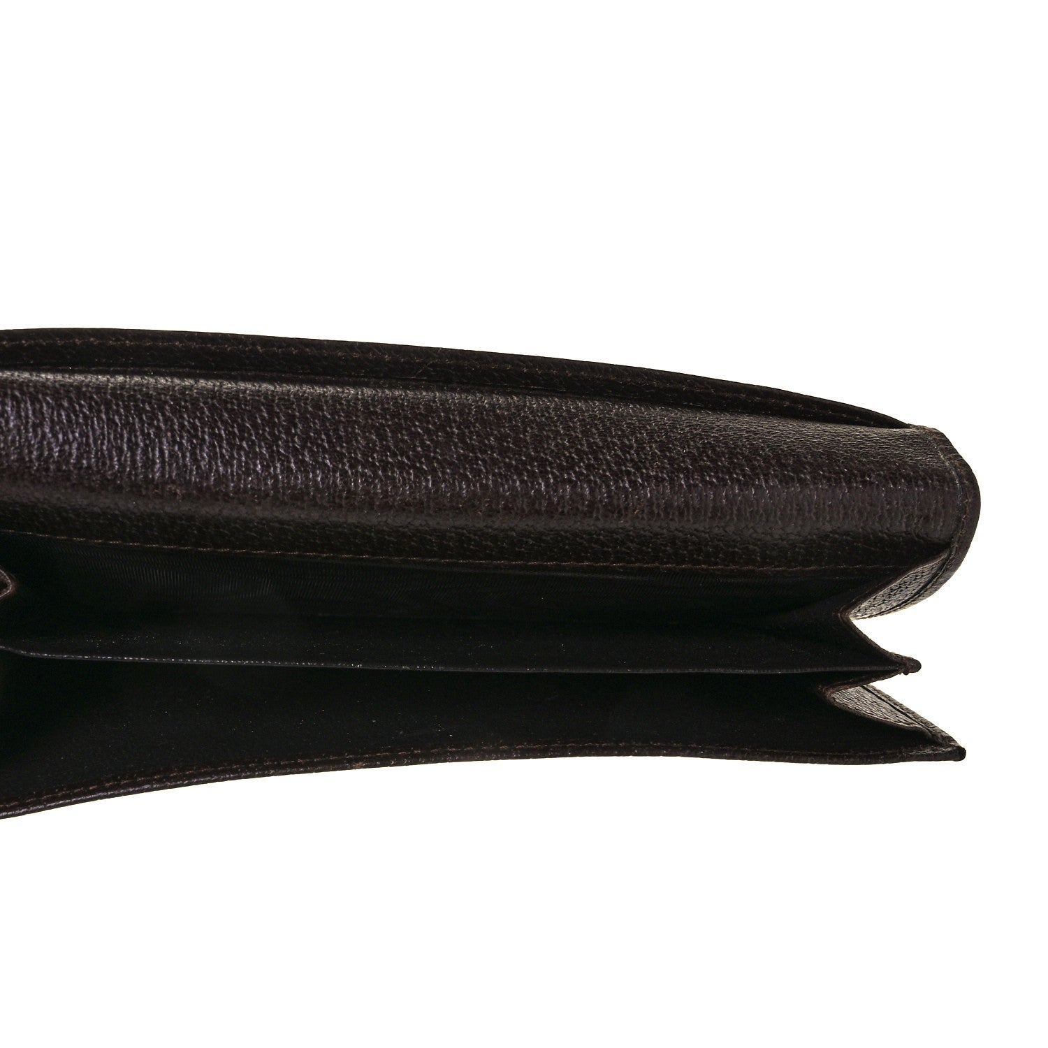 Gucci Monogram Metal Bar Continental Flap Wallet Beige Ebony Dark Brown 5 of 8
