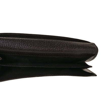 Gucci Monogram Metal Bar Continental Flap Wallet Beige Ebony Dark Brown 5 of 8