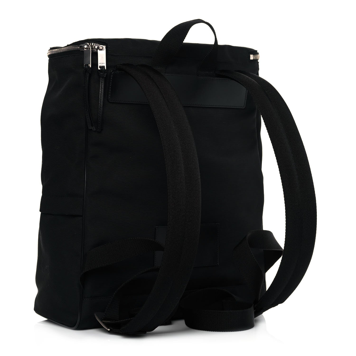 Saint Laurent Canvas Calfskin Sid Backpack Black 2 of 12