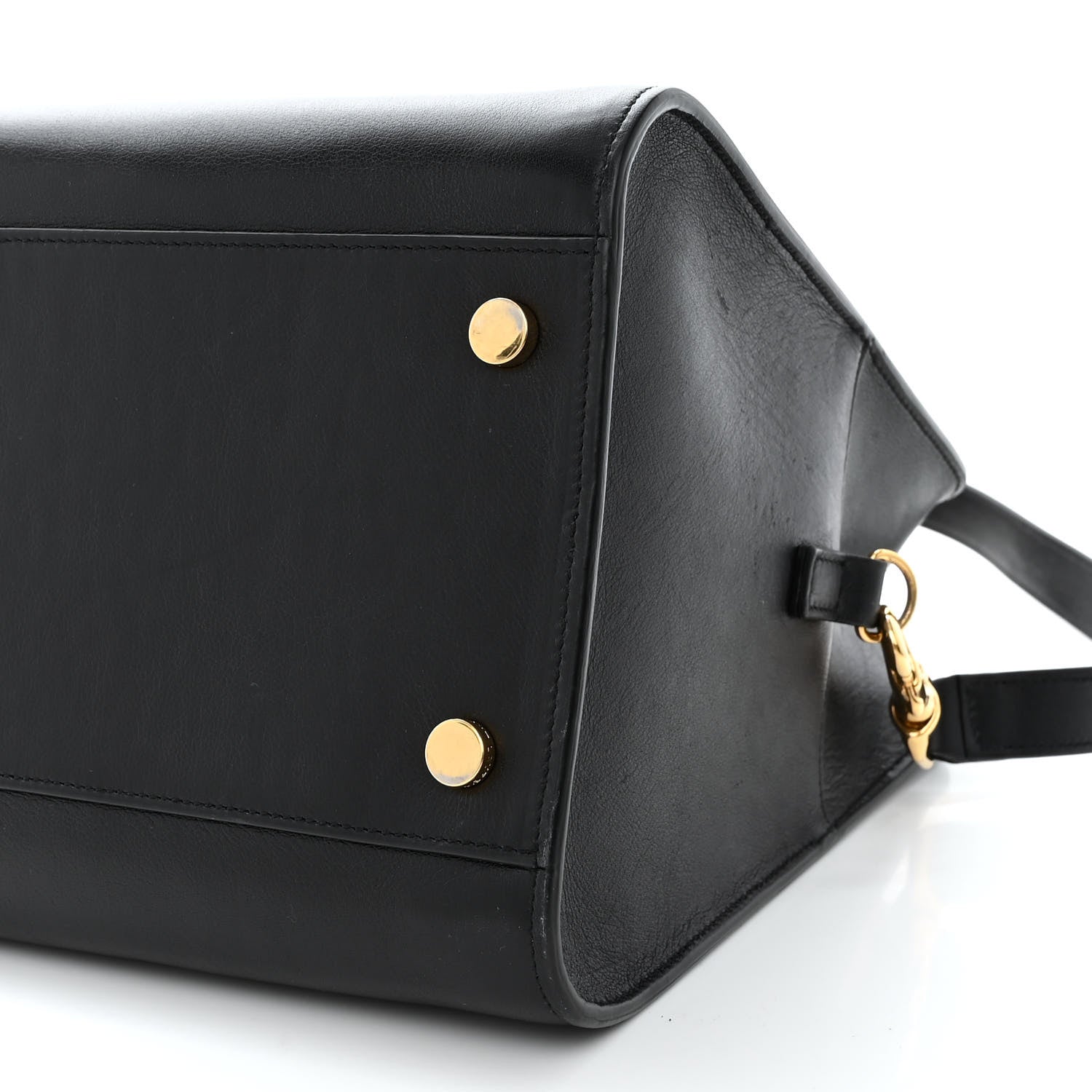 Saint Laurent Smooth Calfskin Medium Monogram Cabas Black 10 of 11