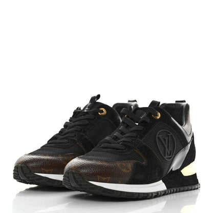 Louis Vuitton Suede Monogram Run Away Sneakers 39 Black 3 of 8