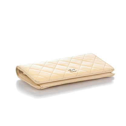 Chanel Caviar Quilted Yen Wallet Light Beige 4 of 8